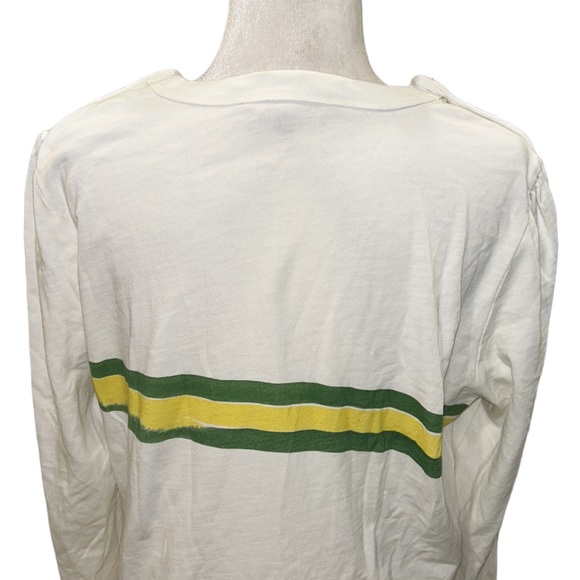 Veronica Beard x Kate Shelter Pouf Sleeve Striped Button Shoulder Top Tee - L - Picture 12 of 15